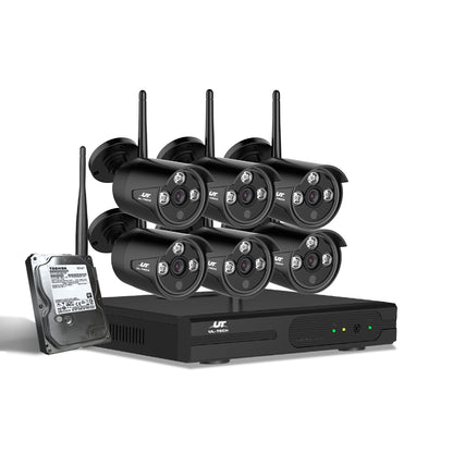 UL-tech Wireless CCTV Security System 8CH NVR 3MP 6 Bullet Cameras 1TB-CCTV-PEROZ Accessories