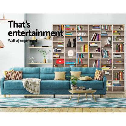 Artiss Bookshelf CD Storage Rack - BERT Oak-Furniture &gt; Office-PEROZ Accessories