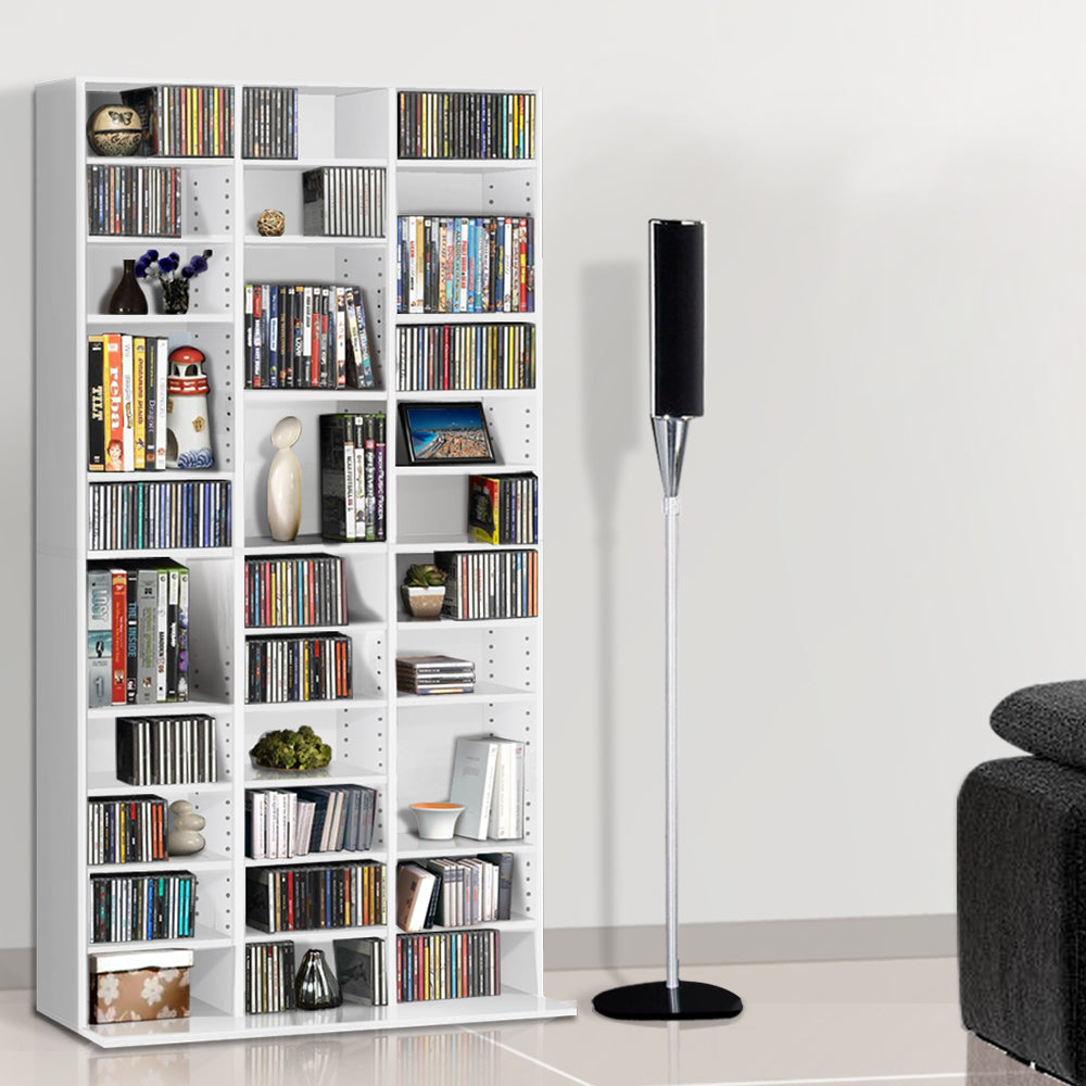 Artiss Bookshelf CD Storage Rack - BERT White-Home &amp; Garden &gt; Storage-PEROZ Accessories