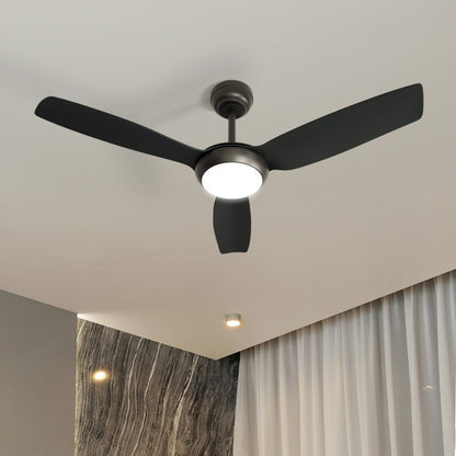 Vevare 52&quot; Ceiling Fan with Light DC Remote Control 5 Speed Black-Ceiling Fan-PEROZ Accessories