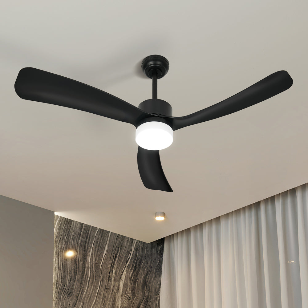 Vevare 52&quot; Ceiling Fan LED Light 5 Speed Fans Remote Control Black-Ceiling Fan-PEROZ Accessories