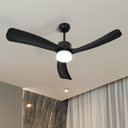 Vevare 52&quot; Ceiling Fan LED Light 5 Speed Fans Remote Control Black-Ceiling Fan-PEROZ Accessories