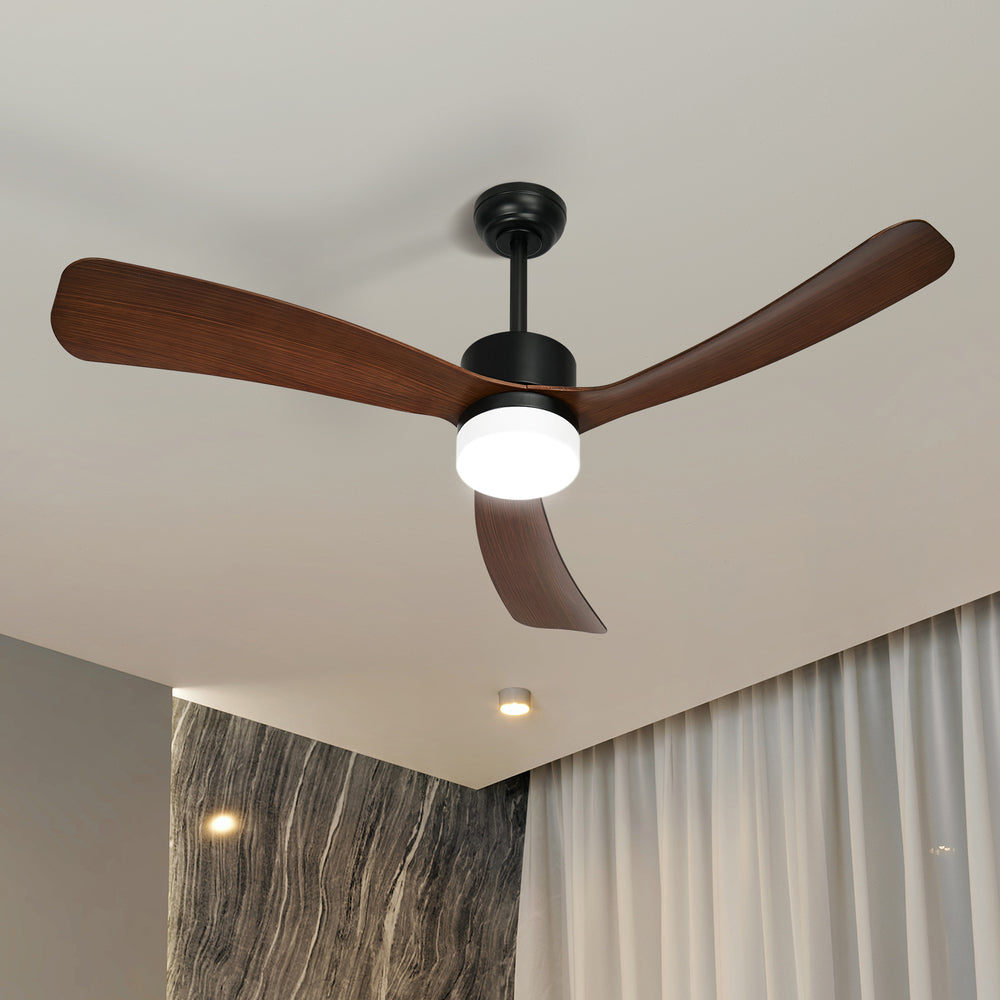 Vevare 52&quot; Ceiling Fan LED Light 5 Speed Fans Remote Control Walnut-Ceiling Fan-PEROZ Accessories