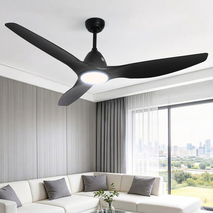 Devanti 64 Inch Ceiling Fan DC Motor w/Light w/Remote - Black-Appliances > Fans > Ceiling Fans-PEROZ Accessories