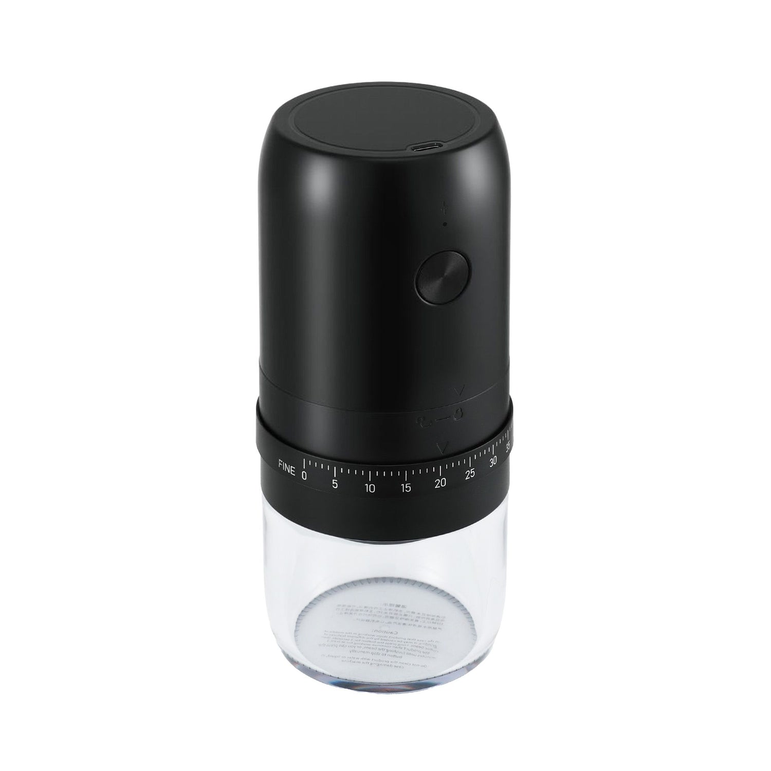 Devanti Electric Coffee Grinder USB-C Rechargeable Portable Coffee Bean Grinder with 40 Precise Grind Settings | Automatic Spice Nut Pepper Grinder Mill with Cleaning Brush &amp; Ground Coffee Container for Home Office Camping Travel, Black