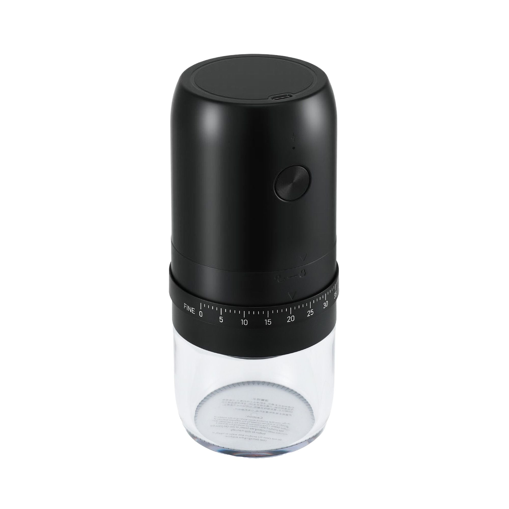 Devanti Electric Coffee Grinder USB-C Rechargeable Portable Coffee Bean Grinder with 40 Precise Grind Settings | Automatic Spice Nut Pepper Grinder Mill with Cleaning Brush &amp; Ground Coffee Container for Home Office Camping Travel, Black