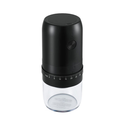 Devanti Electric Coffee Grinder USB-C Rechargeable Portable Coffee Bean Grinder with 40 Precise Grind Settings | Automatic Spice Nut Pepper Grinder Mill with Cleaning Brush &amp; Ground Coffee Container for Home Office Camping Travel, Black