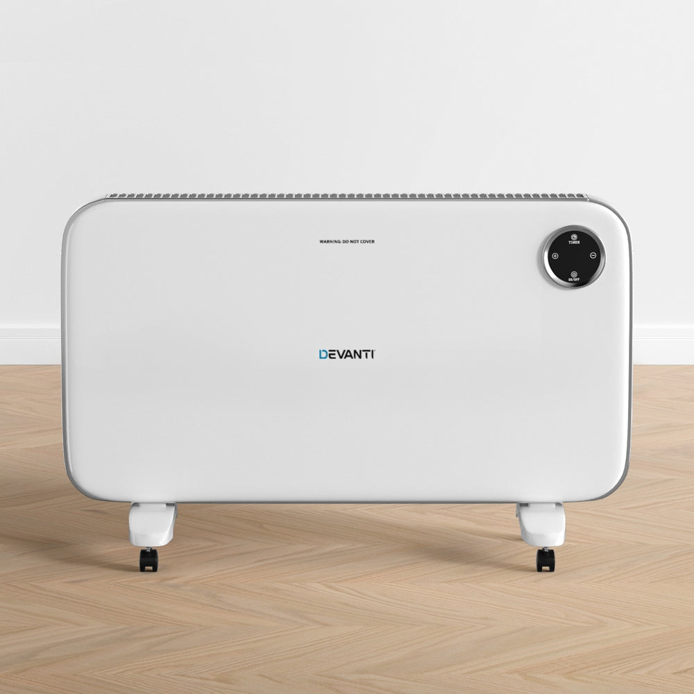 Devanti Electric Convection Heater Panel White 2000W-Appliances &gt; Heaters-PEROZ Accessories