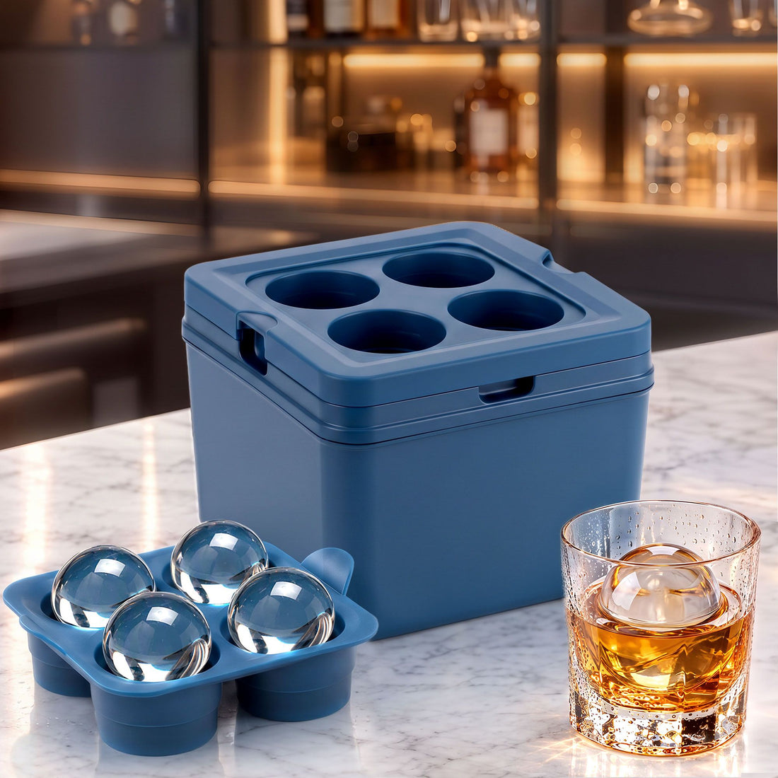 Artiss 5cm Clear Ice Mold Large Sphere Ice Ball Tray for Whiskey-Home &amp; Garden > Kitchenware > Kitchen Utensils-PEROZ Accessories