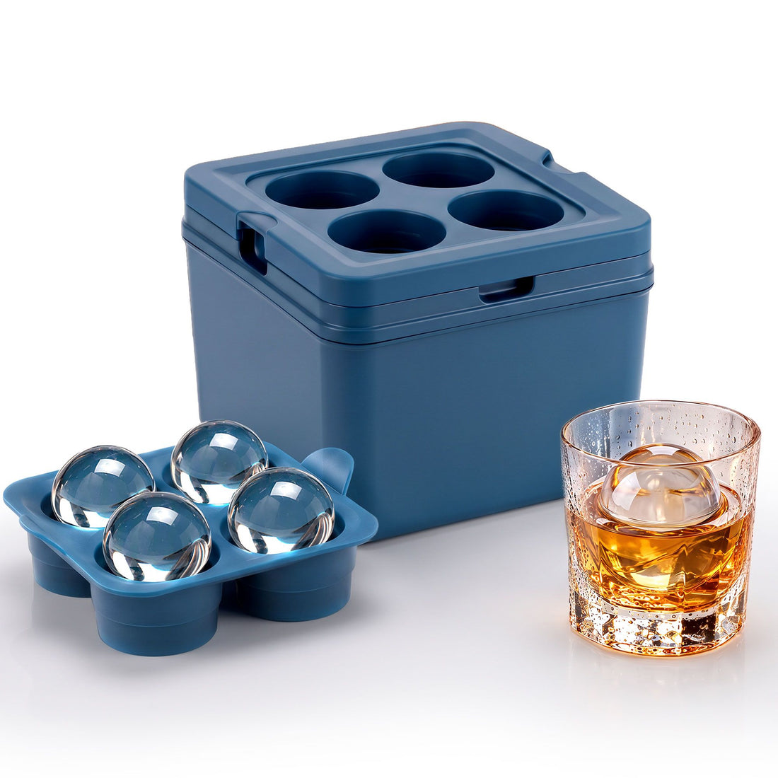 Artiss 5cm Clear Ice Mold Large Sphere Ice Ball Tray for Whiskey-Home &amp; Garden > Kitchenware > Kitchen Utensils-PEROZ Accessories