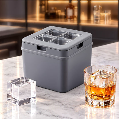 Artiss 5cm Clear Ice Mold Whiskey Large Square Ice Cube Tray-Home &amp; Garden > Kitchenware > Kitchen Utensils-PEROZ Accessories