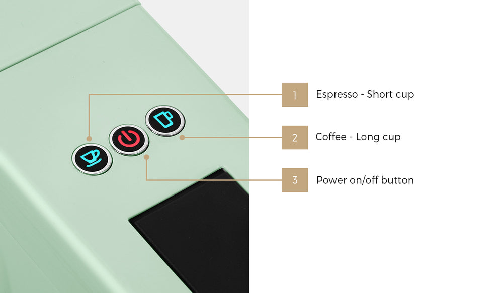 Vevare Capsule Coffee Machine 19 Bars 3-in-1 Nespresso Cafe Maker Mint-Capsule Coffee Machine-PEROZ Accessories