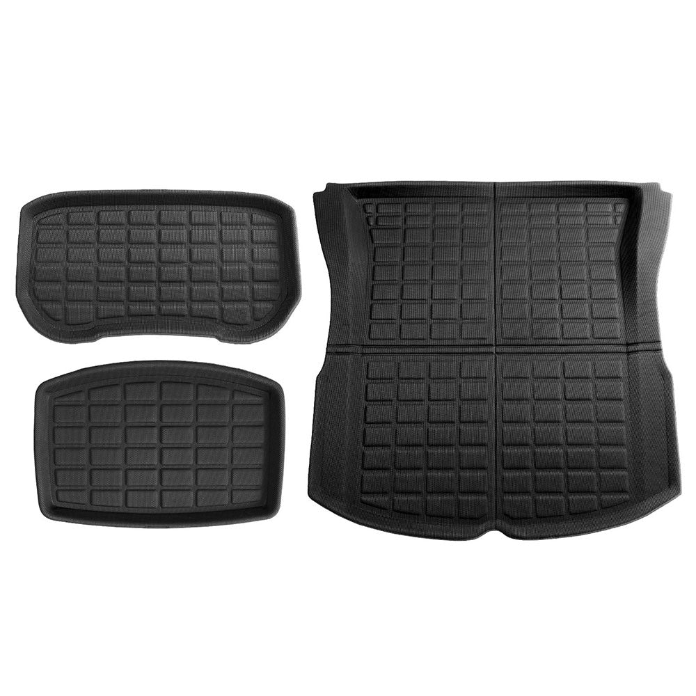 NEW Tesla Model 3 Highland 2024 Boot Liner Rear Frunk Cargo Trunk Mats Weisshorn-Auto Accessories &gt; Auto Accessories Others &gt; Automotive Decor-PEROZ Accessories