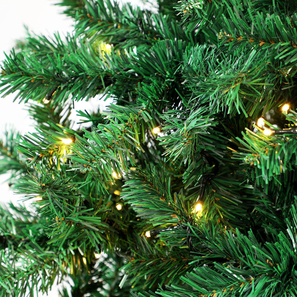 Mazam Christmas Tree 2.4M 8FT Xmas Decorations Home Decor Green with LED lights-Christmas Trees-PEROZ Accessories