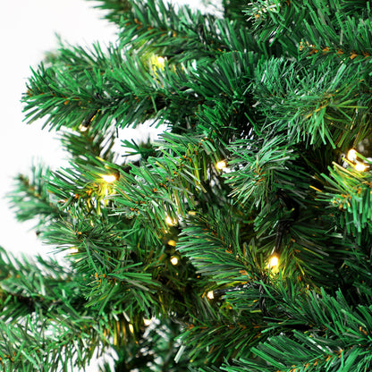 Tinseltown LED Christmas Tree 1.8M 6FT with Rattan Tree Skirt Warm Light Green-Christmas Tree-PEROZ Accessories