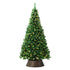 Tinseltown LED Christmas Tree 2.1M 7FT with Rattan Tree Skirt Warm Light Green-Christmas Tree-PEROZ Accessories