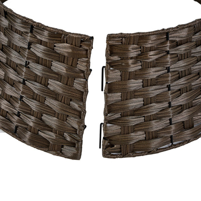 Tinseltown LED Christmas Tree 2.4M 8FT with Rattan Tree Skirt Warm Light Green-Christmas Tree-PEROZ Accessories