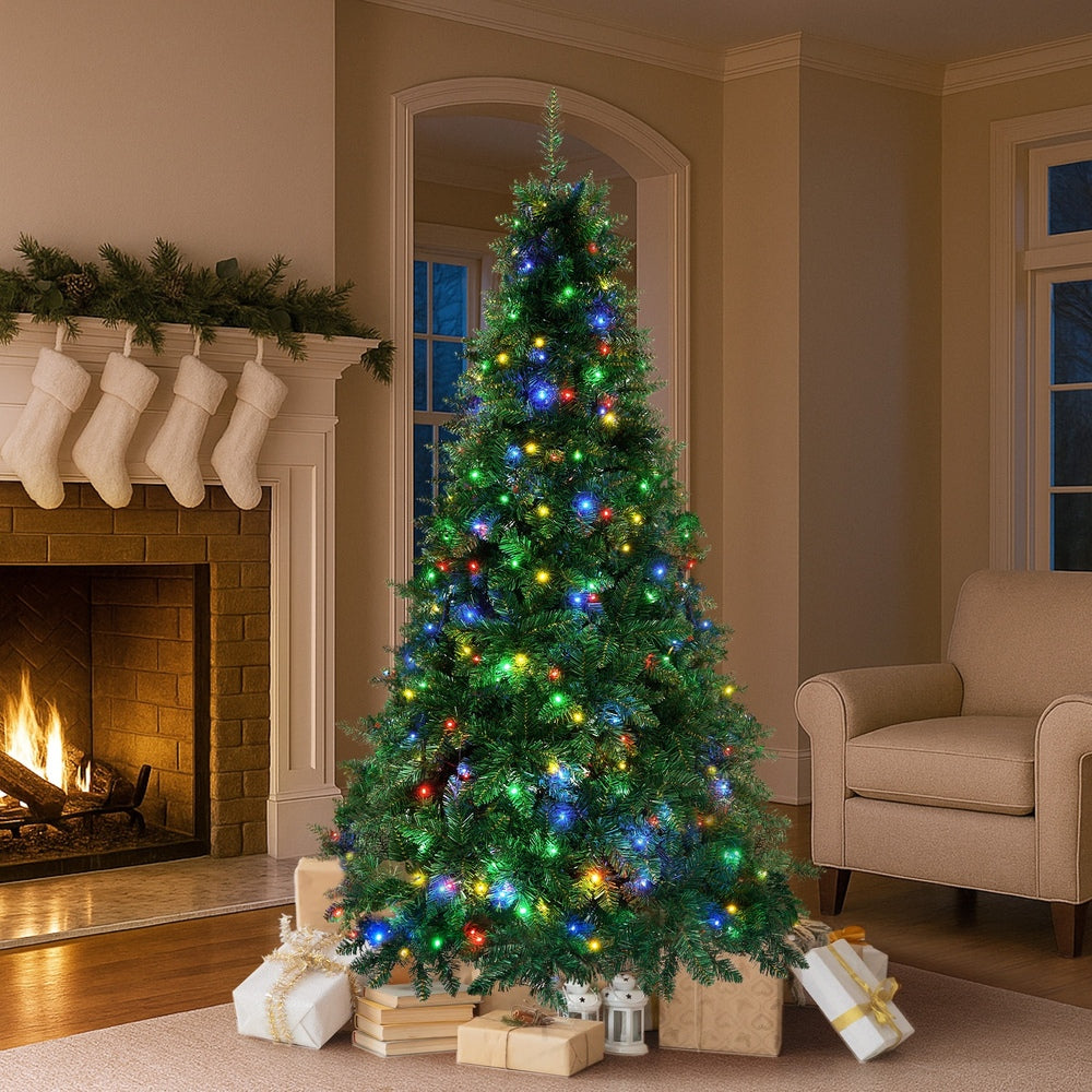 Tinseltown LED Christmas Tree 1.8M 6FT Multi Colour Lights 8 Flash Modes-Christmas Tree-PEROZ Accessories