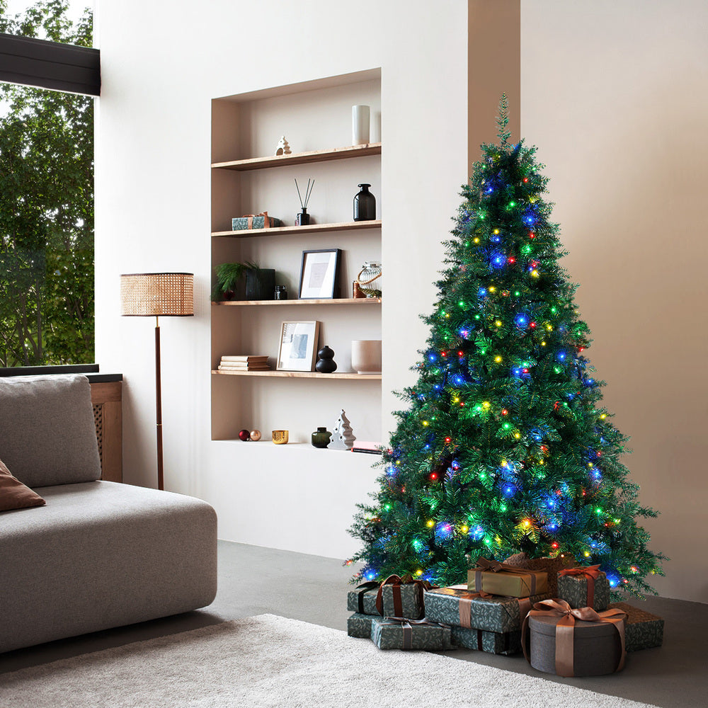 Tinseltown LED Christmas Tree 1.8M 6FT Multi Colour Lights 8 Flash Modes-Christmas Tree-PEROZ Accessories