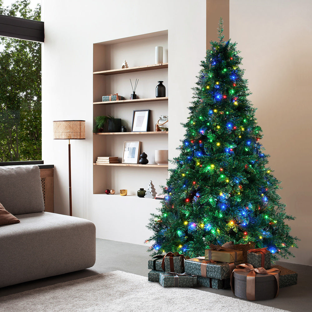 Tinseltown LED Christmas Tree 2.1M 7FT Multi Colour Lights 8 Flash Modes-Christmas Tree-PEROZ Accessories