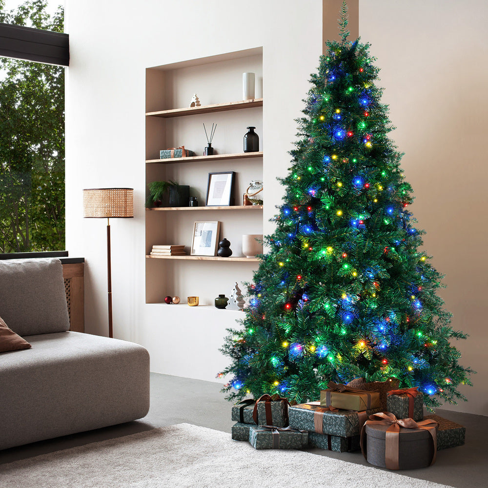 Tinseltown LED Christmas Tree 2.4M 8FT Multi Colour Lights 8 Flash Modes-Christmas Tree-PEROZ Accessories