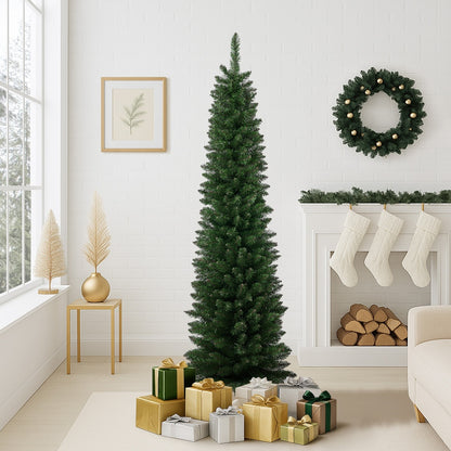 Tinseltown Slim Christmas Tree 1.8M 6FT Green-Christmas Tree-PEROZ Accessories