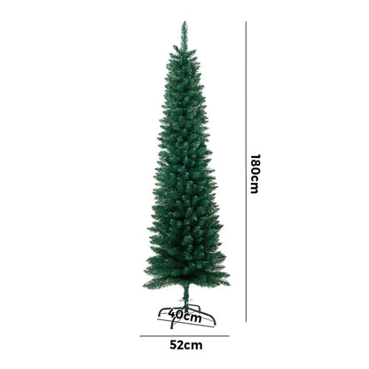 Tinseltown Slim Christmas Tree 1.8M 6FT Green-Christmas Tree-PEROZ Accessories