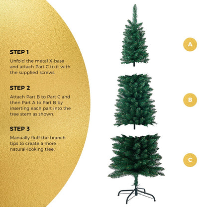 Tinseltown Slim Christmas Tree 1.8M 6FT Green-Christmas Tree-PEROZ Accessories