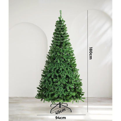 Mazam Christmas Tree 1.8M 6FT Xmas Decorations Home Decor Green 800 tips-Christmas Trees-PEROZ Accessories