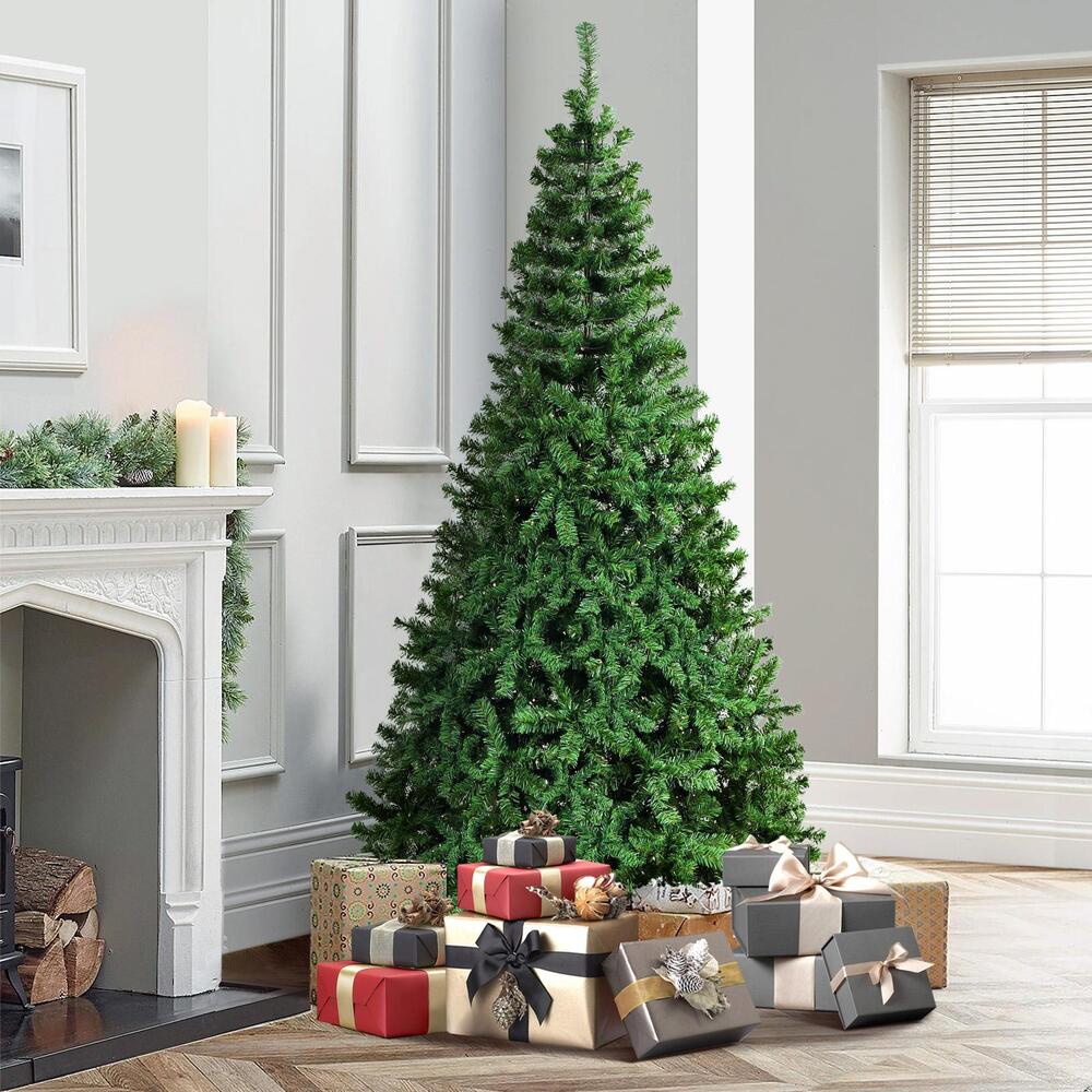 Mazam Christmas Tree 2.4M 8FT Xmas Decorations Home Decor Green 1400 tips-Christmas Trees-PEROZ Accessories