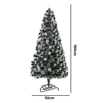 Tinseltown LED Christmas Tree 2.1M 7FT with Tree Skirt Light Snow-sprayed Green-Christmas Tree-PEROZ Accessories