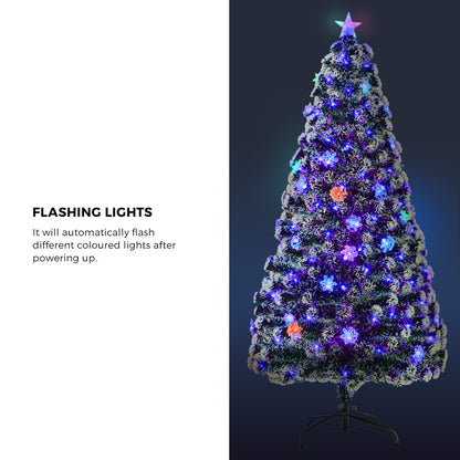Tinseltown LED Christmas Tree 2.1M 7FT with Tree Skirt Light Snow-sprayed Green-Christmas Tree-PEROZ Accessories