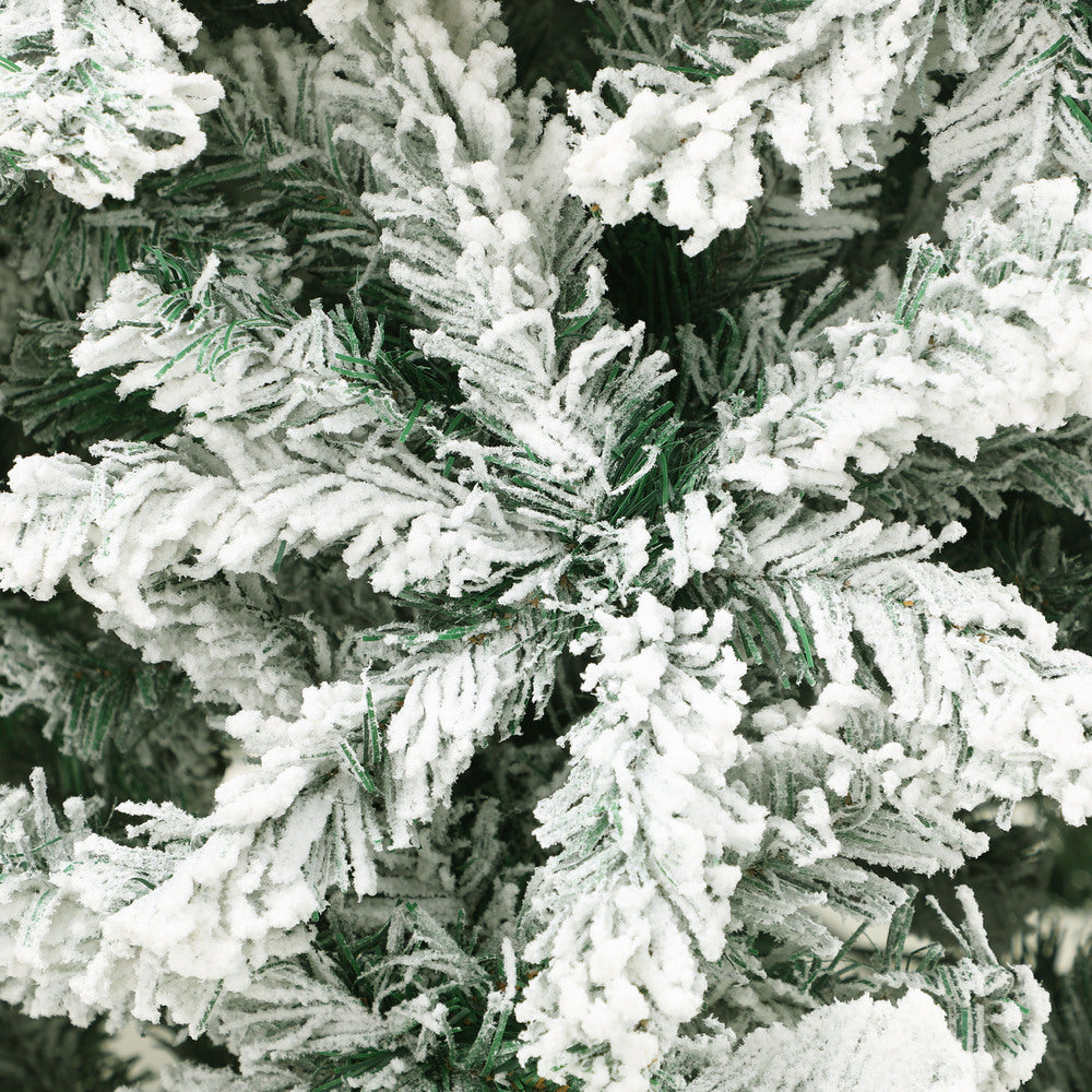 Mazam Christmas Tree 1.8M 6FT Snow Flocked Xmas Decorations Home Decor Green-Christmas Trees-PEROZ Accessories