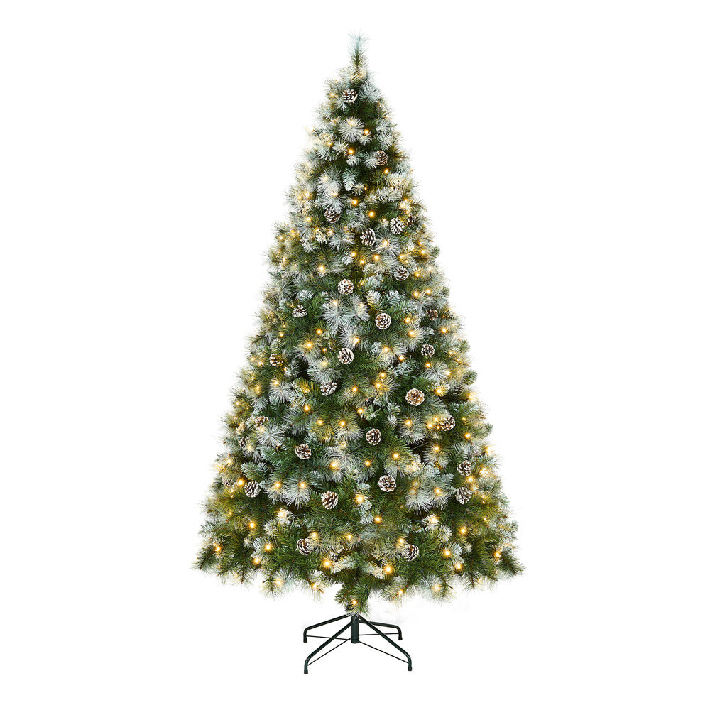 Tinseltown LED Christmas Tree 2.1M 7FT Pre-lit Light 8 Flash Modes Pine Cones-Christmas Tree-PEROZ Accessories