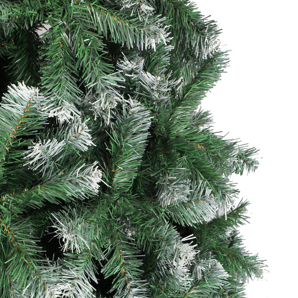 Mazam Christmas Tree 2.4M 8FT Xmas Trees Snowy Decorations Green 1480 Tips-Christmas Trees-PEROZ Accessories