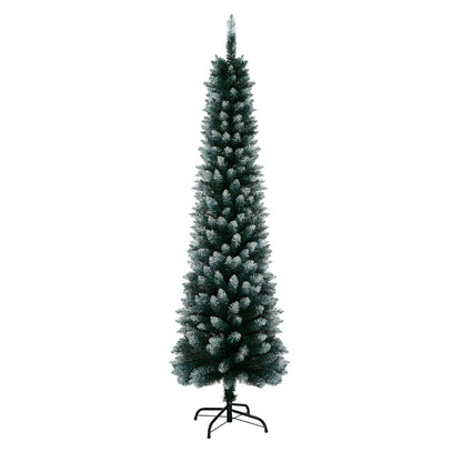 Tinseltown Slim Christmas Tree 1.8M 6FT Green and White-Christmas Tree-PEROZ Accessories