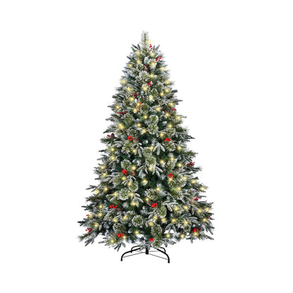 Mazam LED Christmas Tree 2.1M 7FT Green White 1210 Tips-Christmas Tree-PEROZ Accessories