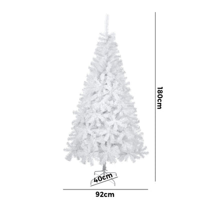 Tinseltown White Christmas Tree 1.8M 6FT 650tips-Christmas Tree-PEROZ Accessories