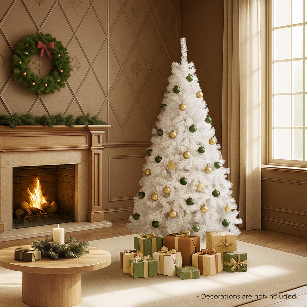 Tinseltown White Christmas Tree 1.8M 6FT 650tips-Christmas Tree-PEROZ Accessories