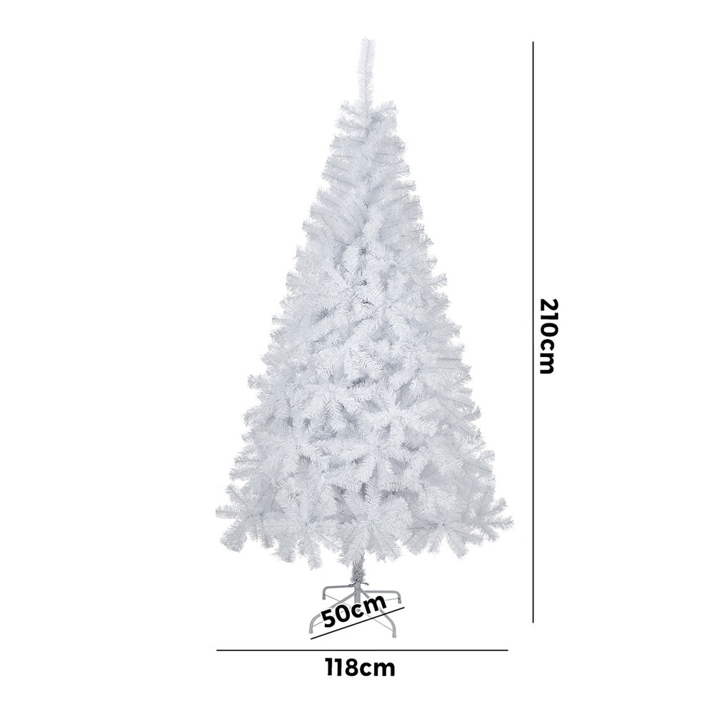 Tinseltown White Christmas Tree 2.1M 7FT 1000tips-Christmas Tree-PEROZ Accessories