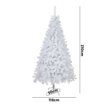 Tinseltown White Christmas Tree 2.1M 7FT 1000tips-Christmas Tree-PEROZ Accessories