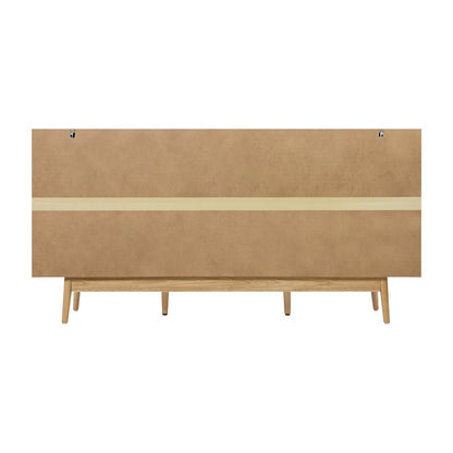 Oikiture 9 Chest of Drawers Dresser Rattan Storage Cabinet Lowboy Bedroom Wooden-Chest of Drawers-PEROZ Accessories