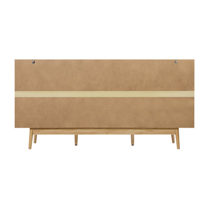 Oikiture 9 Chest of Drawers Dresser Rattan Storage Cabinet Lowboy Bedroom Wooden-Chest of Drawers-PEROZ Accessories
