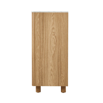 Oikiture 4 Chest of Drawers Dresser Faux Marble Top Natural-Chest of Drawerss-PEROZ Accessories