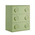 Oikiture 3 Chest of Drawers Cabinet Bedroom Dresser Night Stand Green-Chest of Drawers-PEROZ Accessories