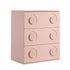 Oikiture 3 Chest of Drawers Cabinet Bedroom Dresser Night Stand Pink-Chest of Drawers-PEROZ Accessories