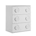 Oikiture 3 Chest of Drawers Cabinet Bedroom Dresser Night Stand White-Chest of Drawers-PEROZ Accessories