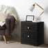 Oikiture 5 Chest of Drawers and Bedside Table Hamptons Furniture Set Black-Chest of Drawers-PEROZ Accessories