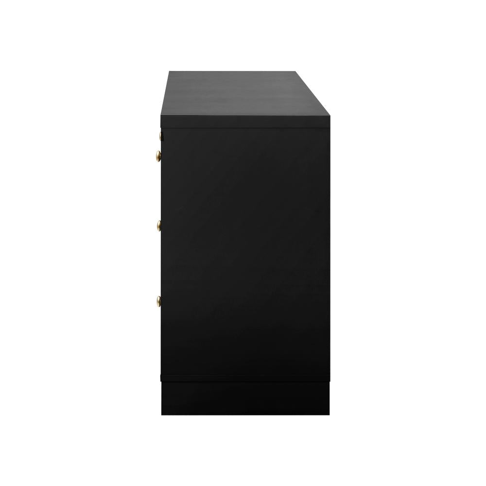 Oikiture Chest of Drawers with 7 Drawers Dresser Tallboy Storage Cabinet Black-Drawers-PEROZ Accessories