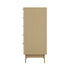 Oikiture 5 Chest of Drawers Dressers Tallboy Stripe Natural-Chest of Drawers-PEROZ Accessories